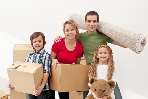 Fragile items packed securely for transport in Manorhouse