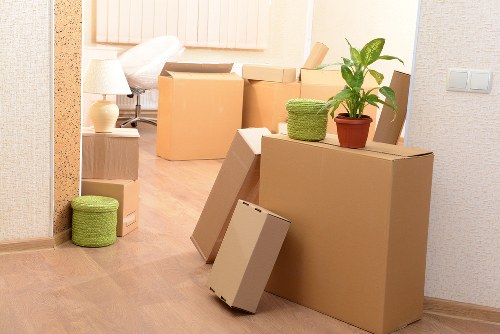 Secure self storage unit in Manorhouse with organized boxes
